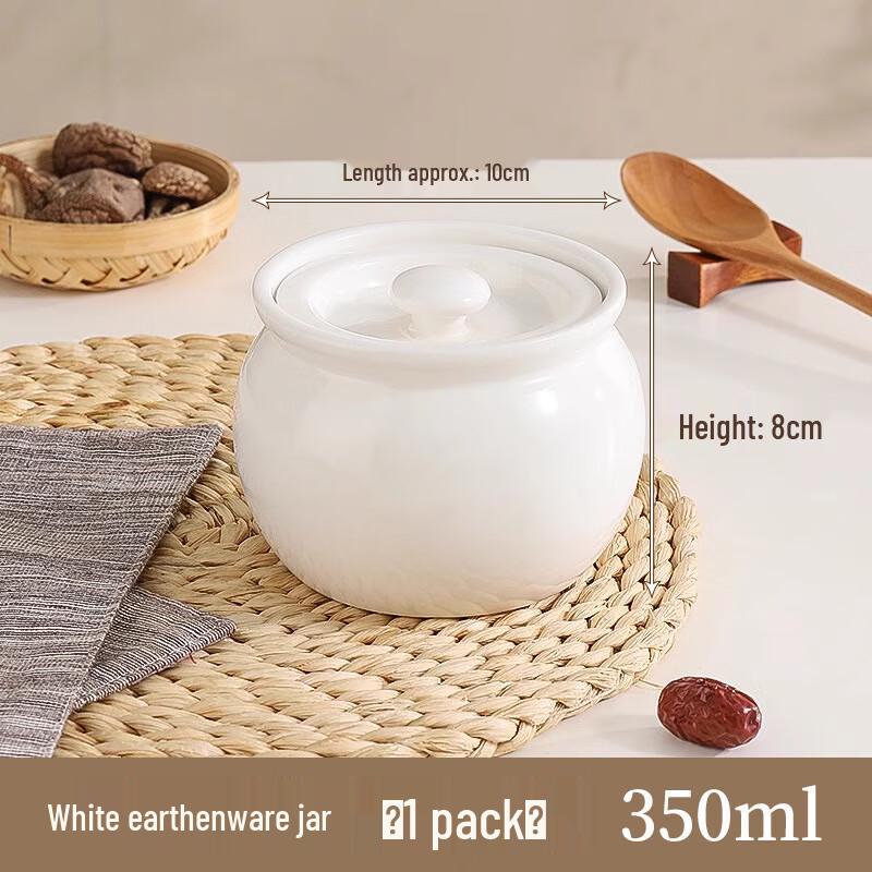 Jitian Jiang Ceramic Double Boiler Stew Pots (3-Pack)