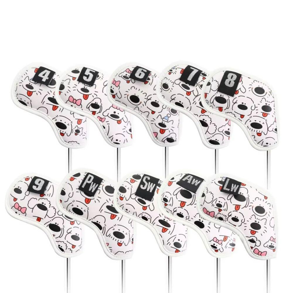 Cartoon Printed Golf Wood Headcover Puppy Pattern Golf Club Protector  Outdoor Sports
