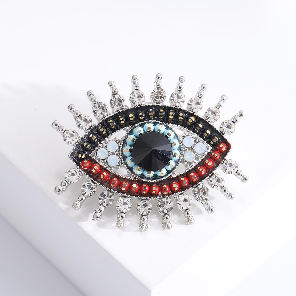 

Роскошная одежда в стиле «Темперамент», корсаж, первоклассное чувство, нишевый дизайн, брошь в виде глаза, изысканная брошь со стразами высшего качества.