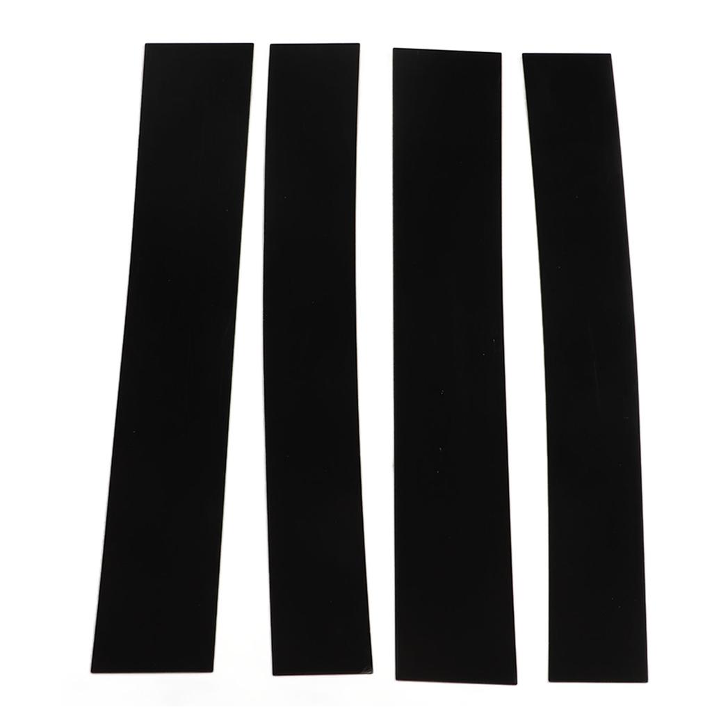 4pcs 4D Style Pillar Post Trim Gloss Black Mirror Surface Pillar Molding Sticker Replacement for Escalade 2007‑2014
