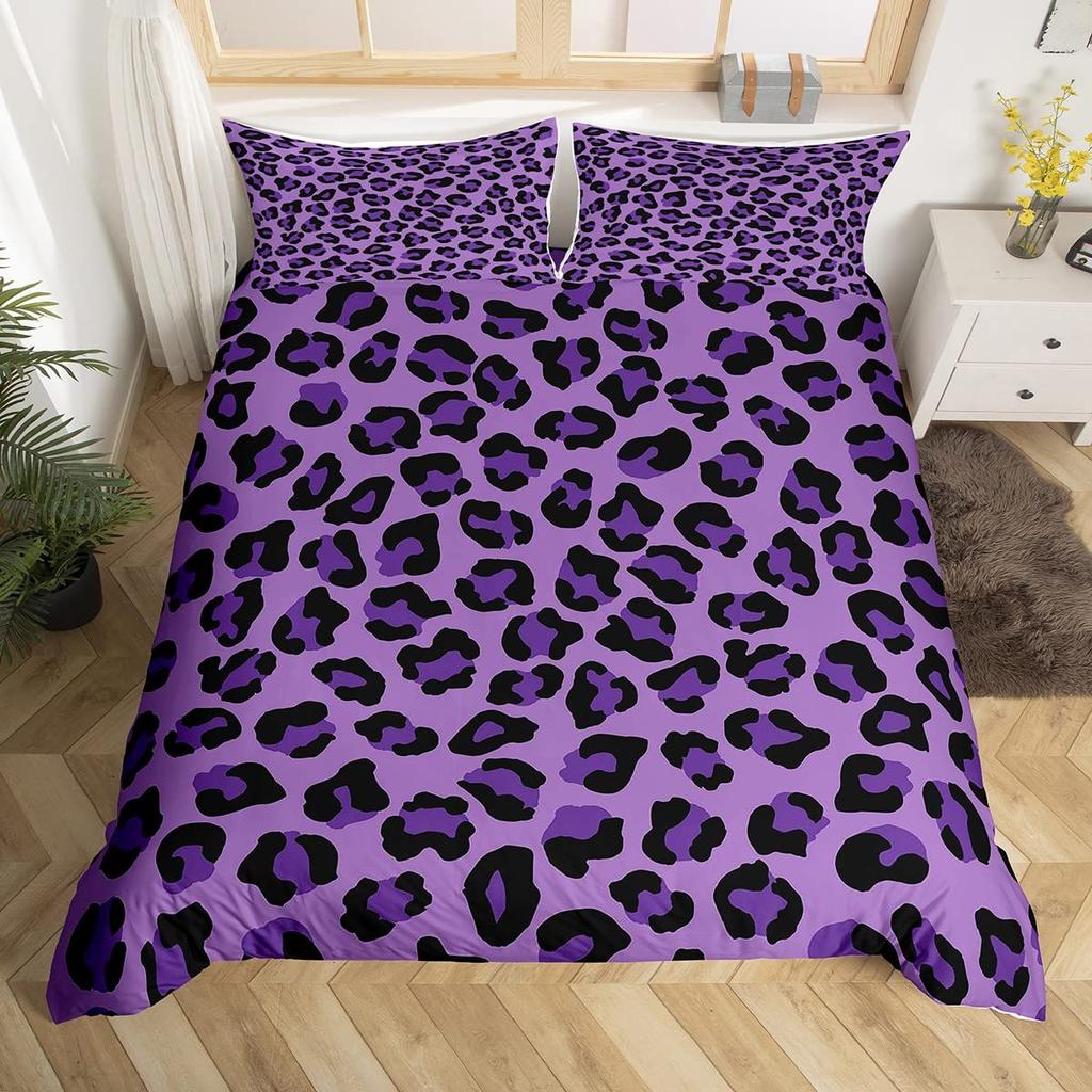 Leopard Print Bedding Set Animal Skin Duvet Cover For Kids Teens Adult Quilt Cover Polyester Comforter Cover With Pillowcase