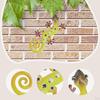 Metal Gecko Wall Art 2D Hanging Artwork,Art Decoration Ornament for Porch Cafe Patio Home