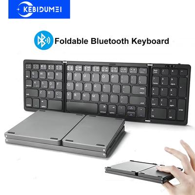 Faltbare kabellose Bluetooth-Tastatur Wiederaufladbare faltbare Tastatur für IPAD Mobiles Tablet Notebook Büro Mini-Tastatur