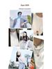 Women's White Long-Sleeve Round Neck Top, 2024 Autumn Loose Style