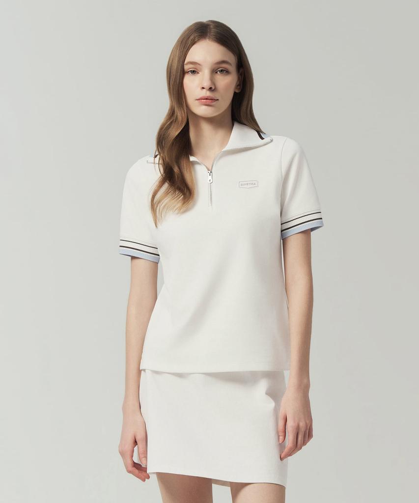 DUVETICA Lungara (Light Ivory) (Women'S Short-Sleeve Polo Shirt)