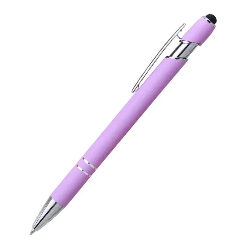 20-200 pens Wholesale Metal Ballpoint Pen Touch Screen Pen Office School Advertising Pen Custom Logo Text Laser Engraving