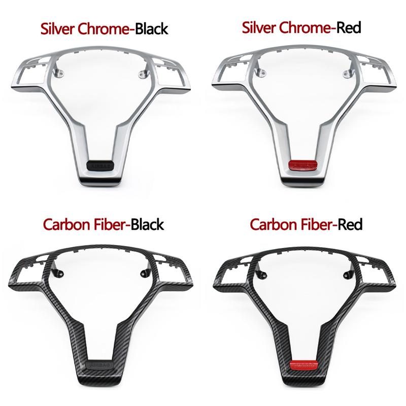 Car Steering Wheel Chrome Trim Cover For Mercedes Benz AMG C E GLK GLA CLA Class W176 W204 W212 W156 W218 A09946400139107