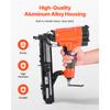 SucceBuy Pneumatic Staple Gun 16 Gauge 1-inch Wide Crown Pneumatic Stapler 5/8" to 1-1/2" Length for Roof Decking Wall Sheathing