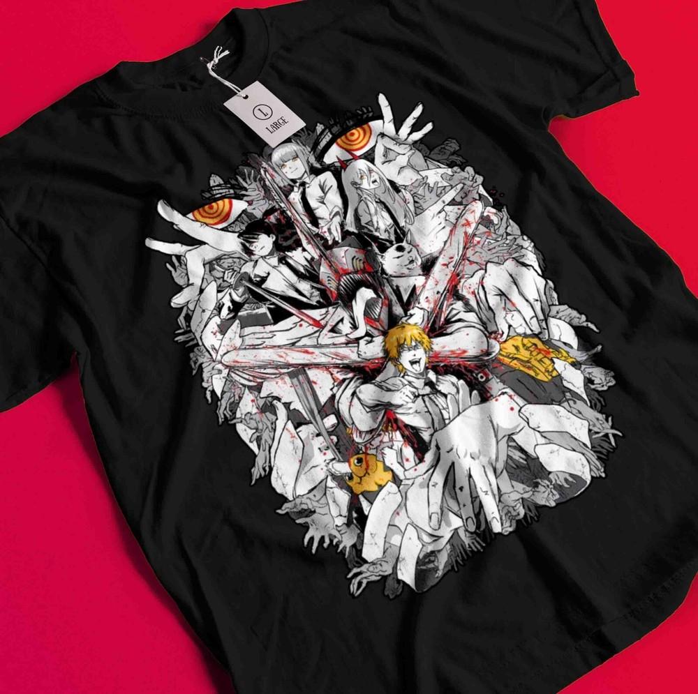 Chainsaw Man Makima T-Shirt Asa Aki Anime Denji Shirt Power Tshirt All Size Tee BB522