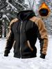Men's Warm Double-Layer Zipper Hoodie - Casual Autumn/Winter Long-Sleeve Sweatshirt