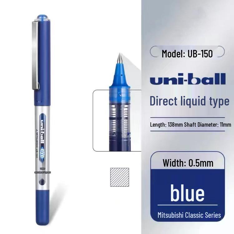 Uni Mitsubishi UB-150 Neutral Rollerball Pen 0.5mm Water-Based for Exams & Signatures