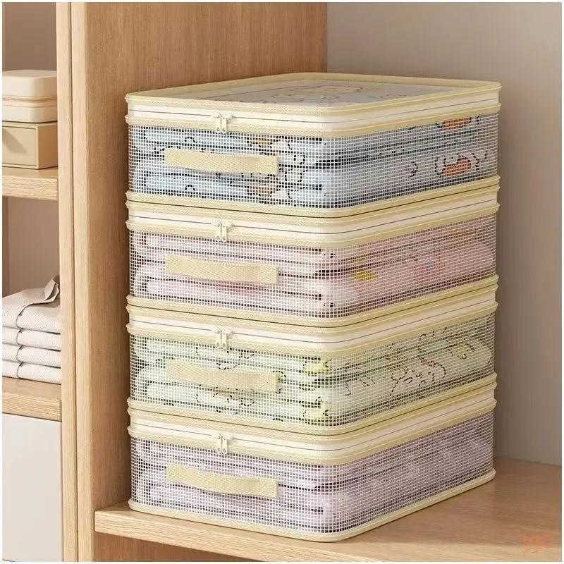 Organizer for storing things 12x30x40 cm 4 pcs polyester with pvc coating transparent