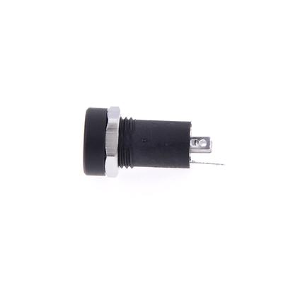 2Pcs 3.5Mm Audio Jack Socket 3 Pole Black Stereo Solder Panel Mount With Nuts
