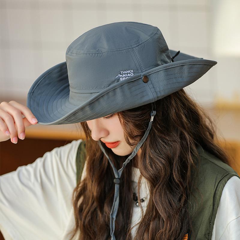 Summer Sun Protection Fisherman's Hat for Men Outdoor Sun Protection Hiking and Climbing Hat Fishing Hat with Wide Brim Western Cowboy Hat for Women