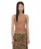 Yunse Back Cut-Out Shirred Top (Skin)