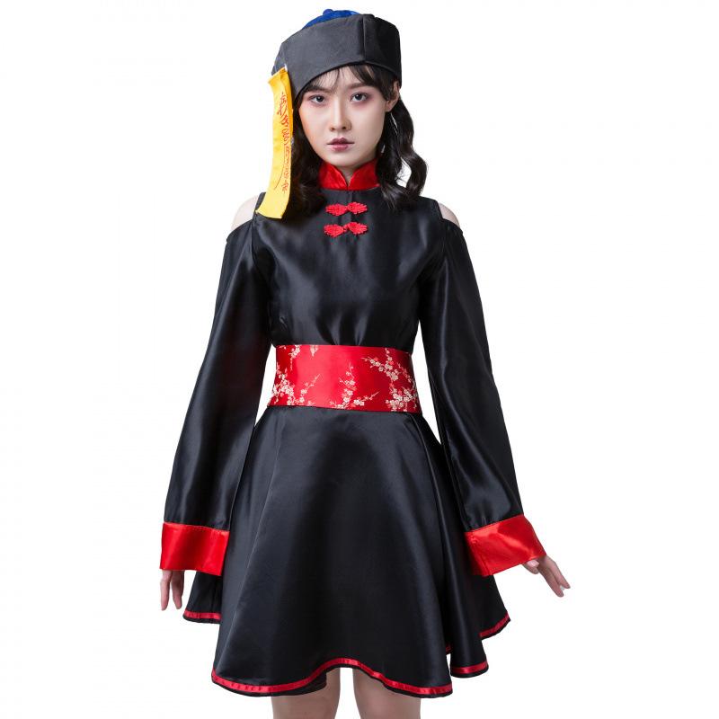 Halloween Costume Zombie Hot Sale Zombie Skull Cheongsam Costume Zombie Dress