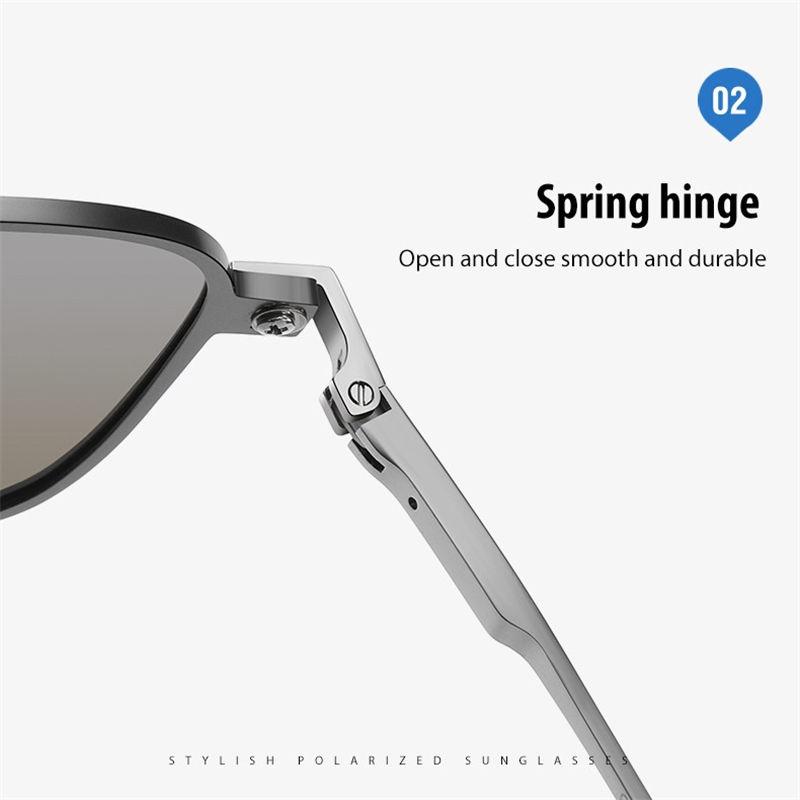 AORON Metal Frame Photochromic Polarized Sunglasses UV400 Anti Glare Sports Driving Fishing Glasses