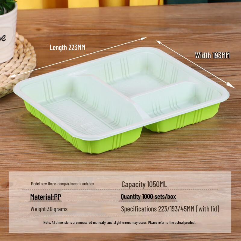 Horned Pansy Divided Disposable Plastic Lunch Boxes