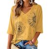 Women's Floral Print V-Neck Blouse Lightweight for Spring and Summer