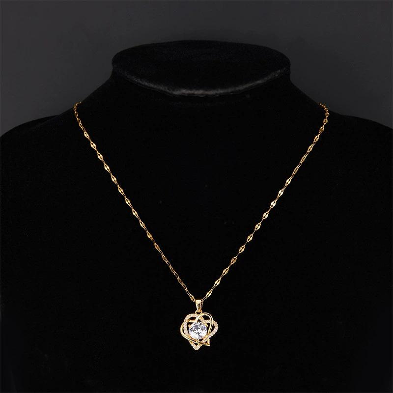 

Колье «Переплетенные сердца 2025» — Простое, универсальное двухслойное колье с микропаве.