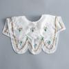 Perfect Match Novelty New Lace Flower Embroidery False Collar For Women White Shoulder Wrap Shawl Big Lapel Shawl Shirt Detachable Collar