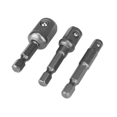 3pcs/set Drill Bit Extension Bars Impact Electric Socket Sleeve Adapters Kit 1/4 3/8 1/2 Inch Replaceable Spring Loaded Tools