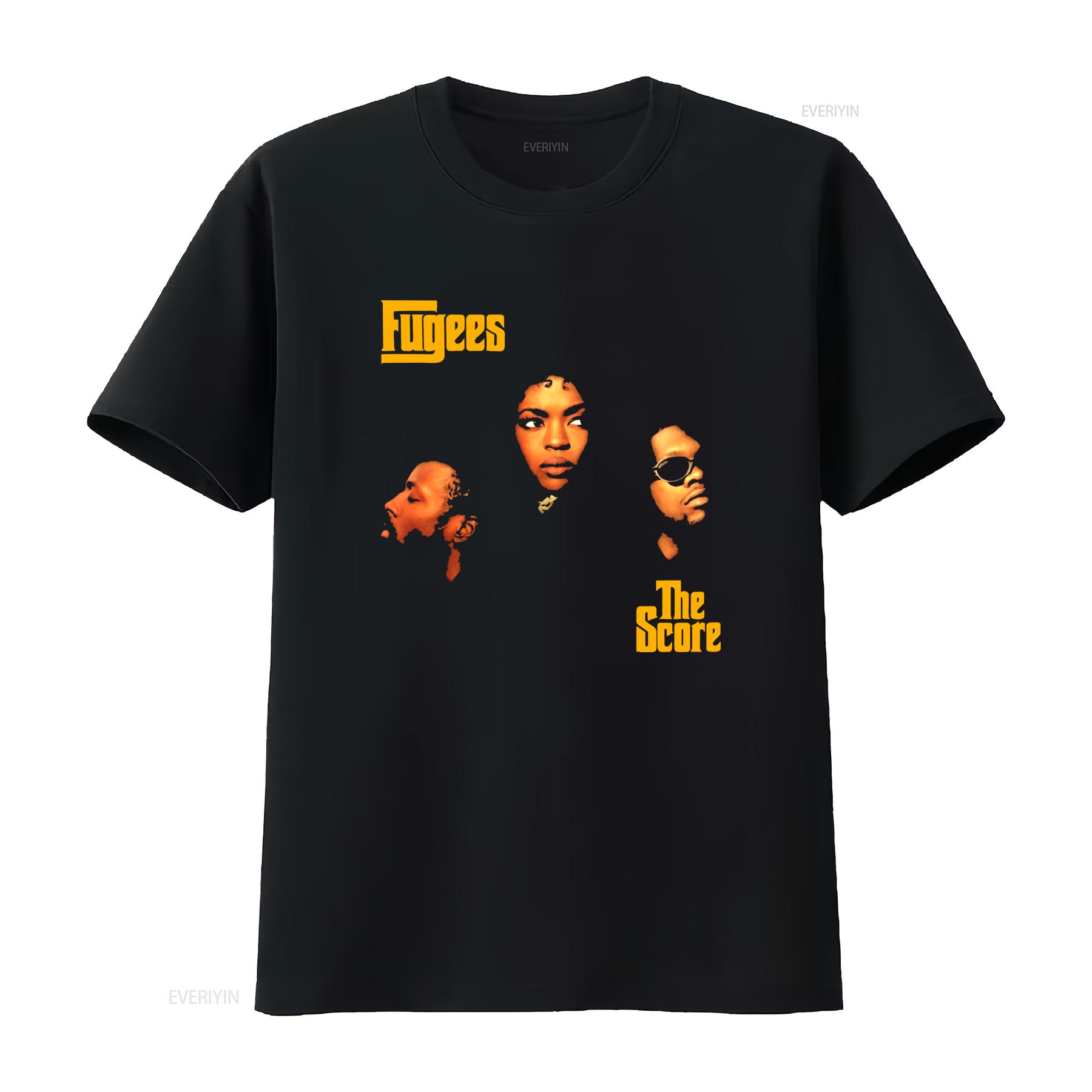 

Fugees The Score Band T Shirt Lauryn Hill Wyclef Jean Pras Michel Design Hip Hop Music Fan vintage Washed Casual fashion 4XL