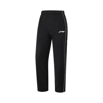 Li Ning Spring Straight Leg Woven Knitted Sports Pants Women Bottoms Black AYKV328-1