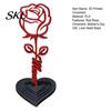 Love Heart Base Ornament Rose And Sculpture, 3D Printed Red Ornament, Mom Stem Sculpture Statue, Mother's Day Birthday Gift for from Daughter
