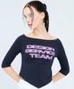 LUVISTRUE Rt Off Shoulder Tee(Navy)