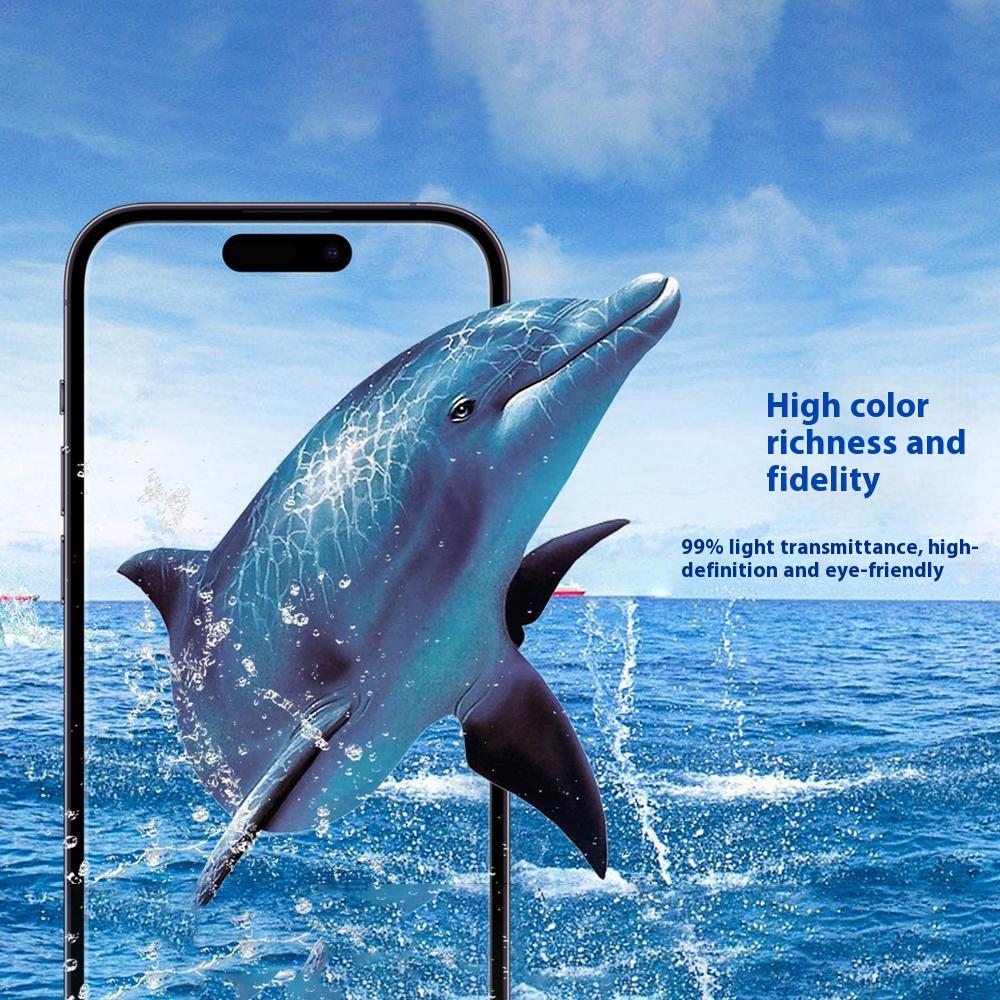 URR Für iPhone 16 Pro Max Displayschutzfolie Kein schwarzer Rand Klar 0,25 Bogen 9H Gehärtetes Glas Folie