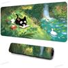 Cute Black Cat Forest Large Desk Mat Cartoon Animal Green Nature Scene Xxl Mouse Pad NonSlip Lock Edge Keyboard Mat