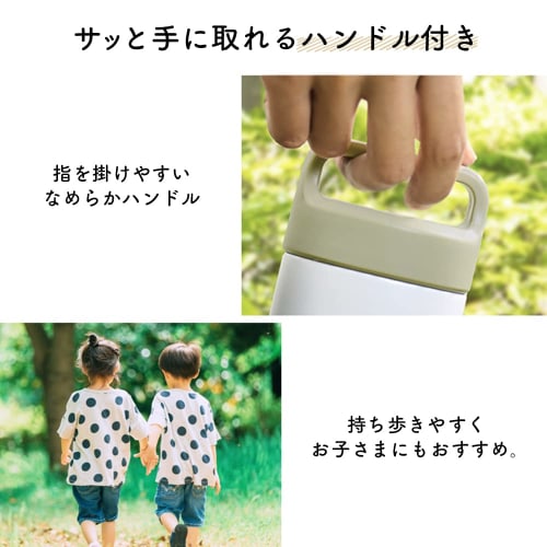 IRIS OHYAMA Fullme Stainless Steel Water Bottle/Tumbler/Mug, 600ml, Glossy Pink, with Lid and Handle, Insulates Hot and Cold Water, Vacuum Insulated,