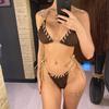 8 Colors Halter Ribbed High Leg Cut Bikini Female Swimsuit Women Swimwear Two-pieces Bikini set Bather Bathing Suit Swim