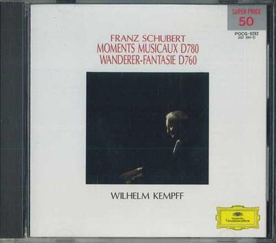 CD WILHELM KEMPFF - Schubert:moments Musicaux D780,fant POCG9292 POLY DOR Japan Classical Used