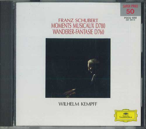 

CD WILHELM KEMPFF - Schubert:moments Musicaux D780,fant POCG9292 POLY DOR Japan Classical Used