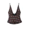 Retro Blue Polka Dot Spaghetti Strap Tank Top for Women - Summer 2026 Collection