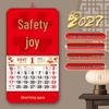 2027 Year of the Sheep Wall Calendar: Large Six-Fold, Thickened Monthly Calendar for Home or Business, with Hot Stamping and 3D Design