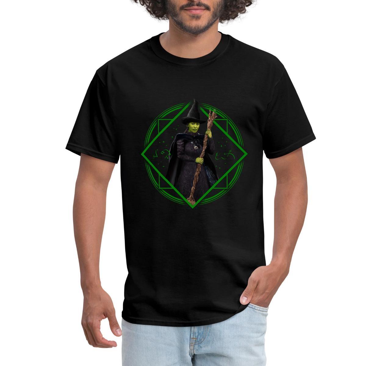 Wicked Design Elphaba Mystical With Wand Men s T-Shirt XXXL