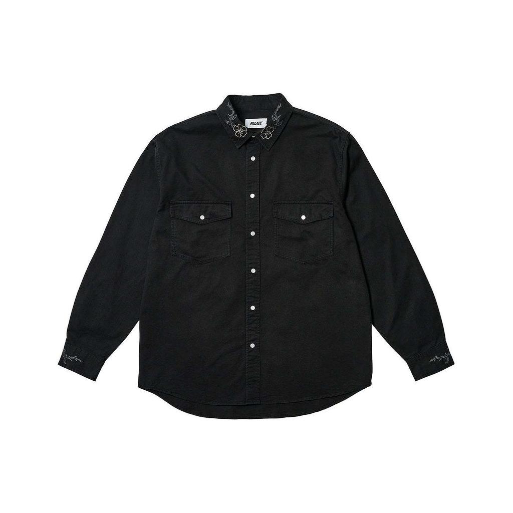Palace Flexus პერანგი შავი უნისექსის ტოპები P26SHT016