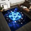 Pentagram Starry Sky Carpet Modern Mystical Moon Phase Rug Decor Suitable for Use As an Anti-slip for Living Room Bedroom Sofas