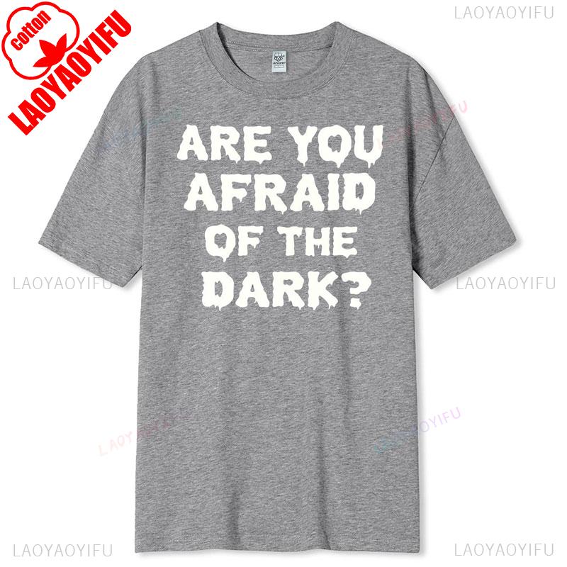 Halloween Tee Are You Afraid of The Dark Printed Breathable TShirt Vintage Inspired Retro Halloween Shirt Nostalgic Spooky Gift