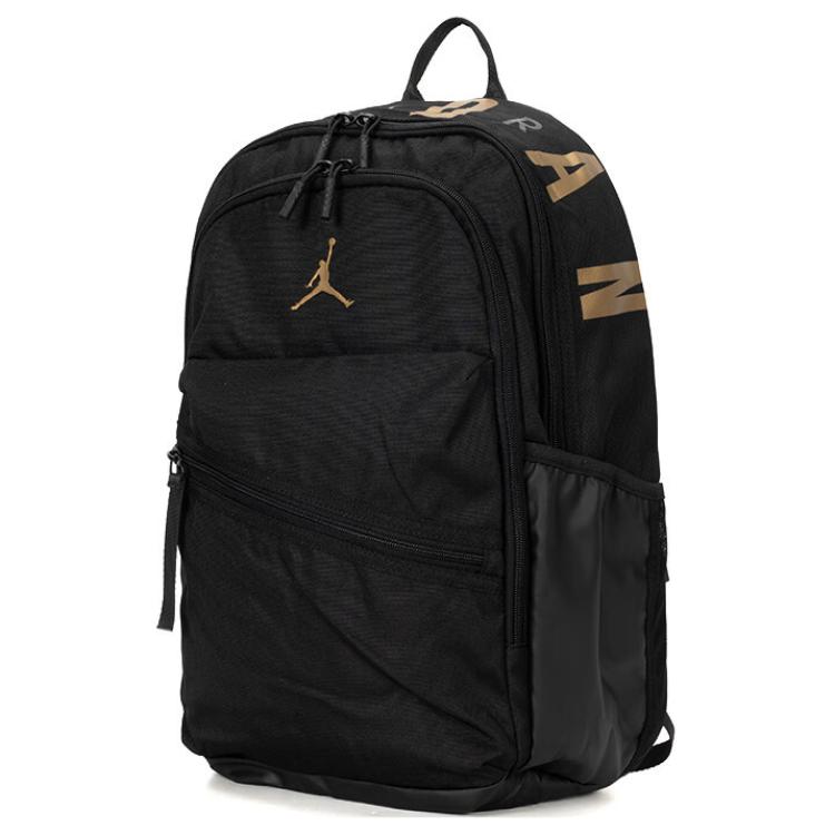 Jordan Large Capacity Sports Casual Versatile Polyester Backpack Medium Unisex Backpack Black JD2443001AD-001