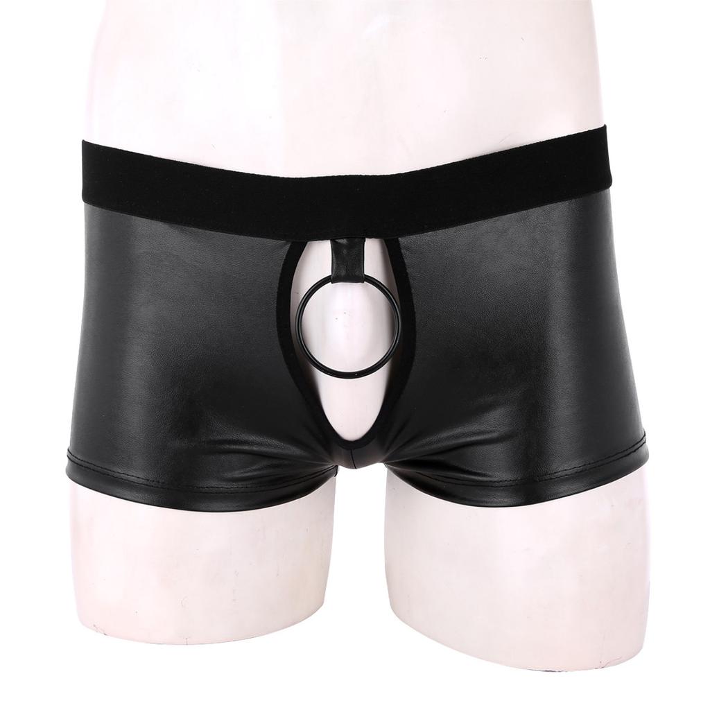 Open Butt Latex Underwear Shorts 
