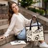 Christmas Pattern Tote Bag Casual Canvas Shopping Handbag for Daily Use