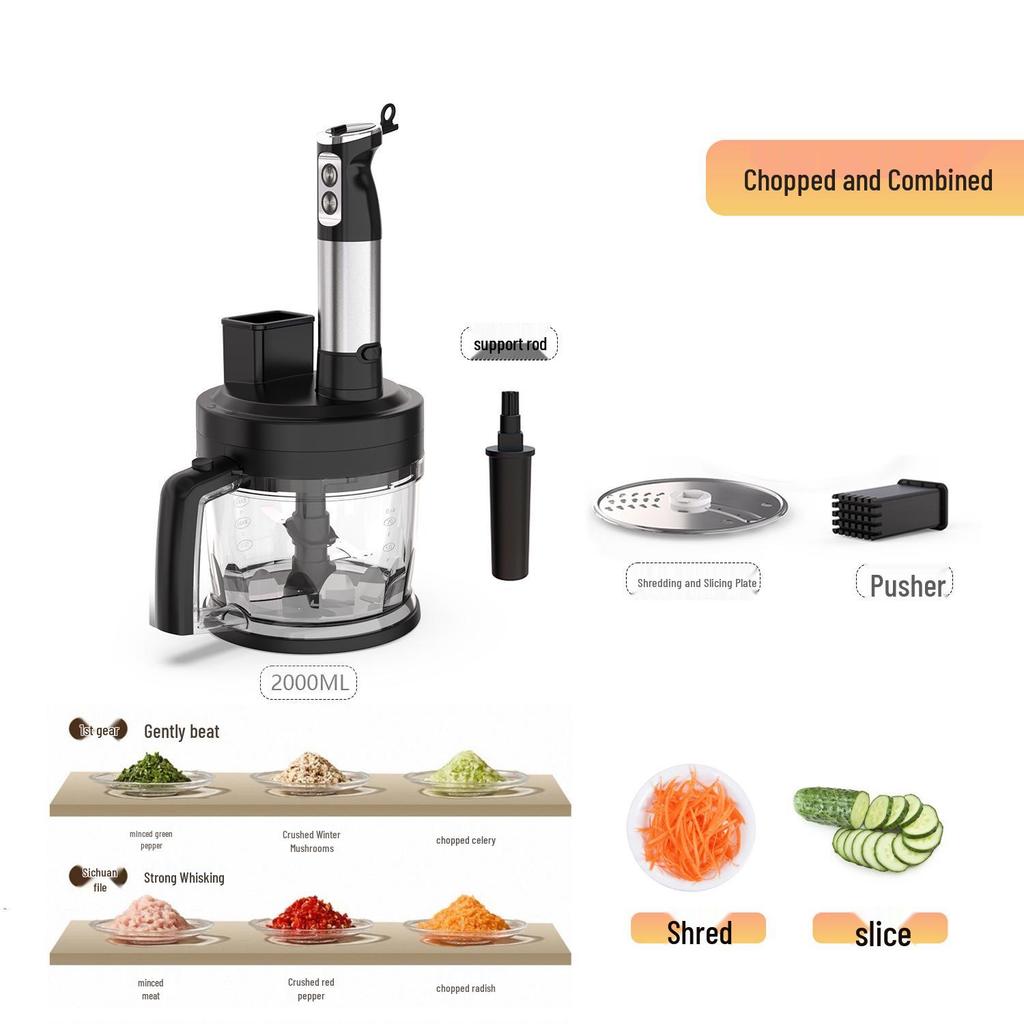 High-Power Multifunctional Handheld Food Processor & Blender