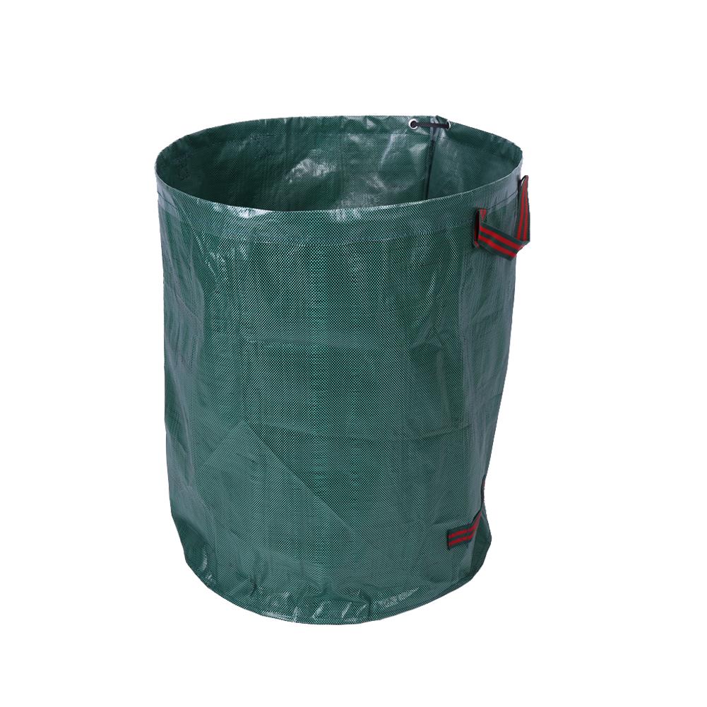 4 Stück Garten Laubtasche Gartenabfallsack 270L Tragbar Groß Garten Gewebetasche Abfall Müll Gras Recycling DE Abfallsack