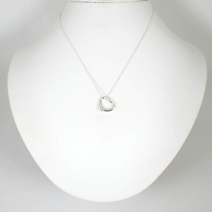 [Used] TIFFANY/Tiffany 925 Open Heart Pendant/Necklace/j62-3