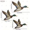 3Pcs Mallard Duck Wooden Wall Decor, Flying Duck Wall Art for Rustic Home Decoration