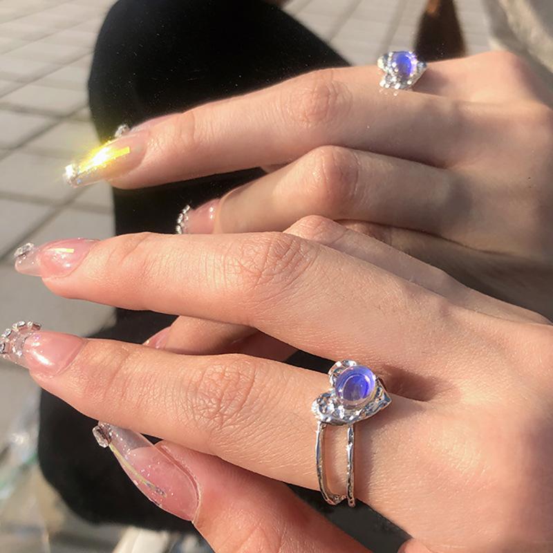 Y2K Rosa Kristall Schleife Zirkon Ringe für Damen Mode Süß Liebenswertes Mädchen Offen Verstellbarer Ring Kpop Party Schmuck Geschenk 2023